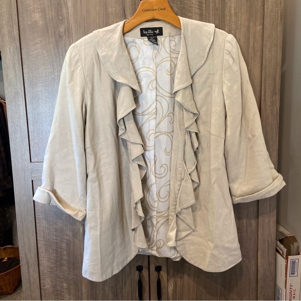 Ivy Chic Linen blend Blazer Jacket